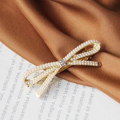 Casual Flower Alloy Pearl Plating Hair Clip