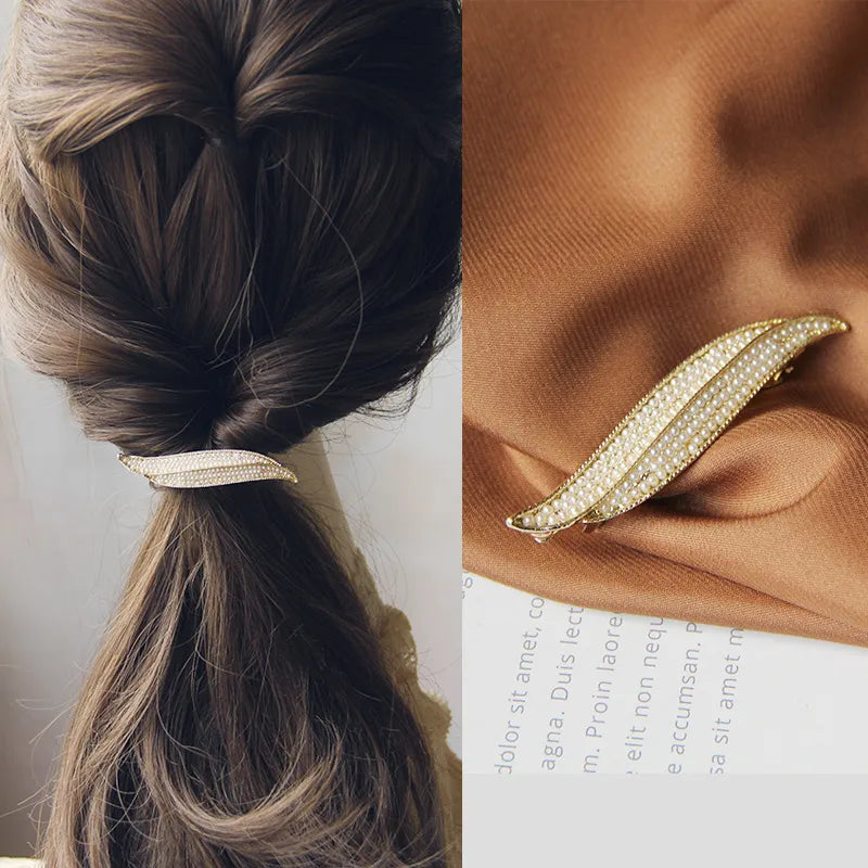 Casual Flower Alloy Pearl Plating Hair Clip