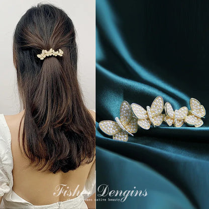 Casual Flower Alloy Pearl Plating Hair Clip