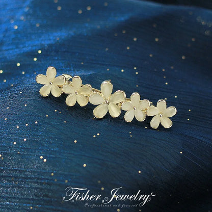 Casual Flower Alloy Pearl Plating Hair Clip