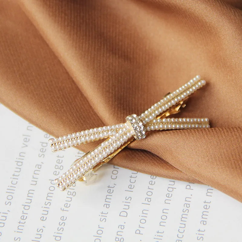 Casual Flower Alloy Pearl Plating Hair Clip