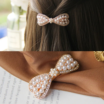 Casual Flower Alloy Pearl Plating Hair Clip