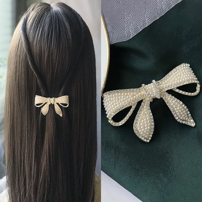 Casual Flower Alloy Pearl Plating Hair Clip