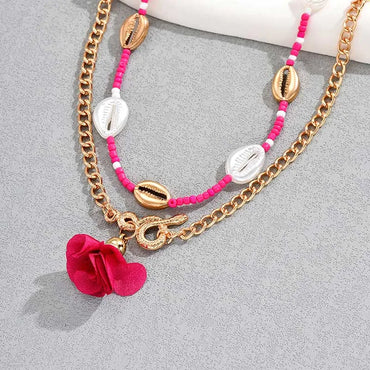 Casual Flower Plastic Beaded Women'S Waist Chain