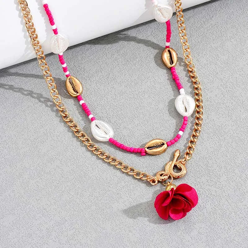 Casual Flower Plastic Beaded Women'S Waist Chain