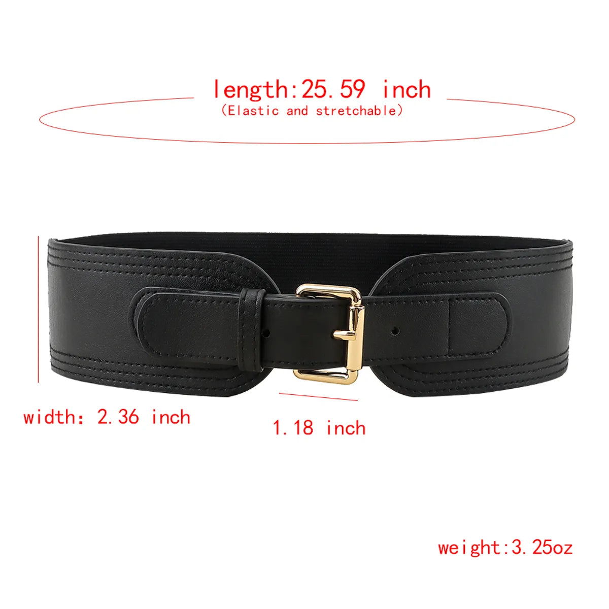 Casual Formal Simple Style Solid Color Pu Leather Belt Buckle Women'S Leather Belts