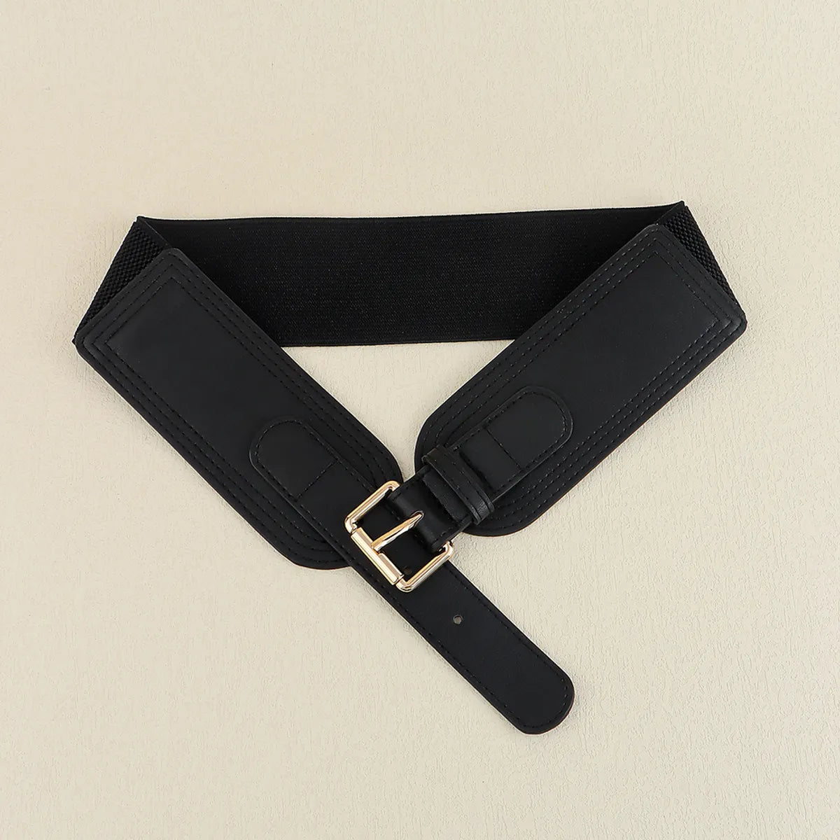 Casual Formal Simple Style Solid Color Pu Leather Belt Buckle Women'S Leather Belts