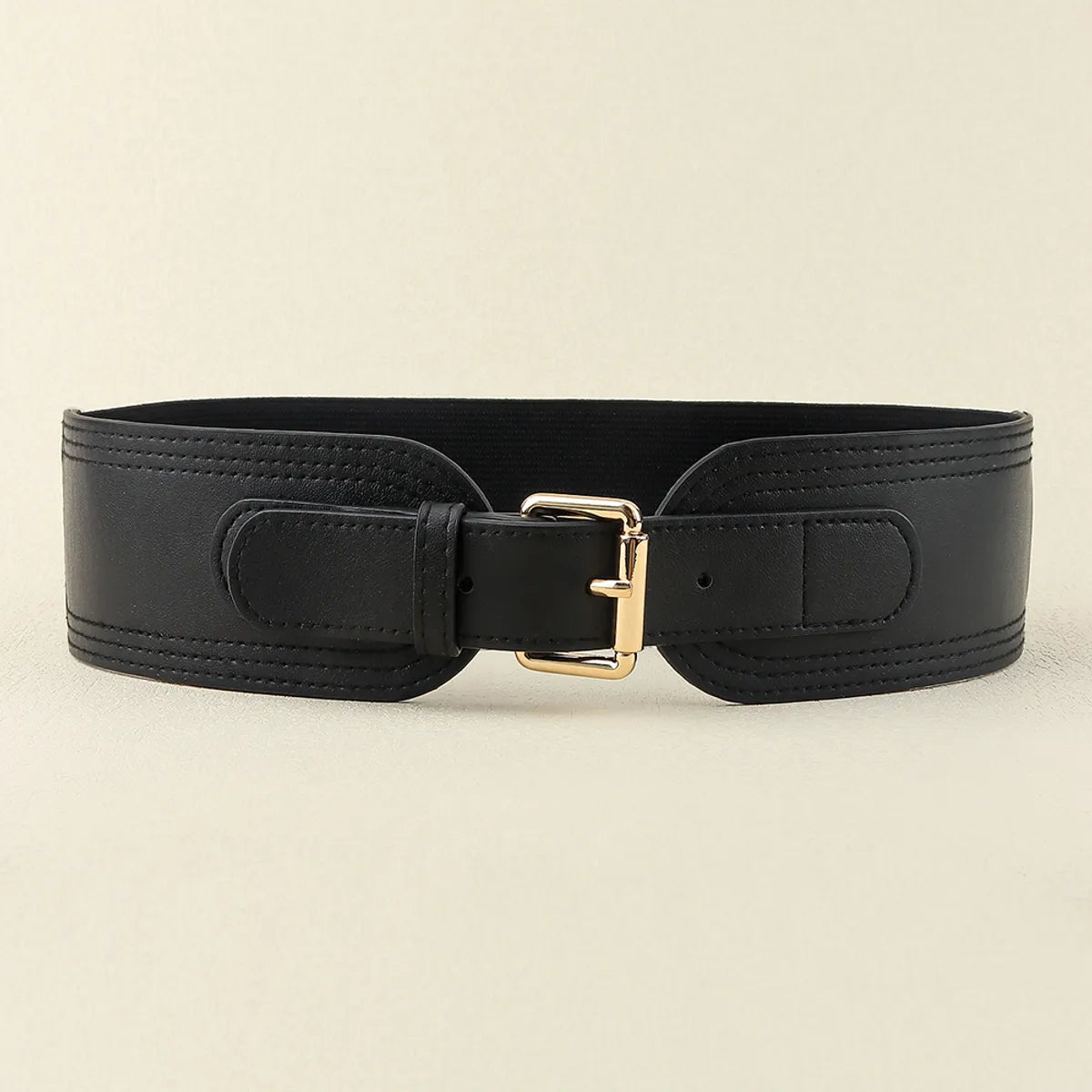 Casual Formal Simple Style Solid Color Pu Leather Belt Buckle Women'S Leather Belts