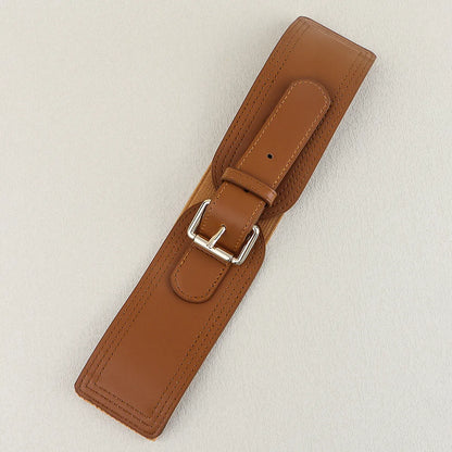 Casual Formal Simple Style Solid Color Pu Leather Belt Buckle Women'S Leather Belts