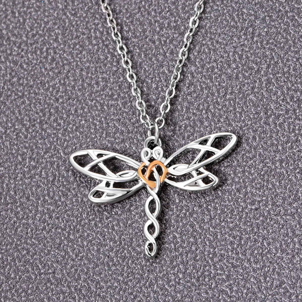 Casual French Style Dragonfly Alloy Wholesale Pendant Necklace