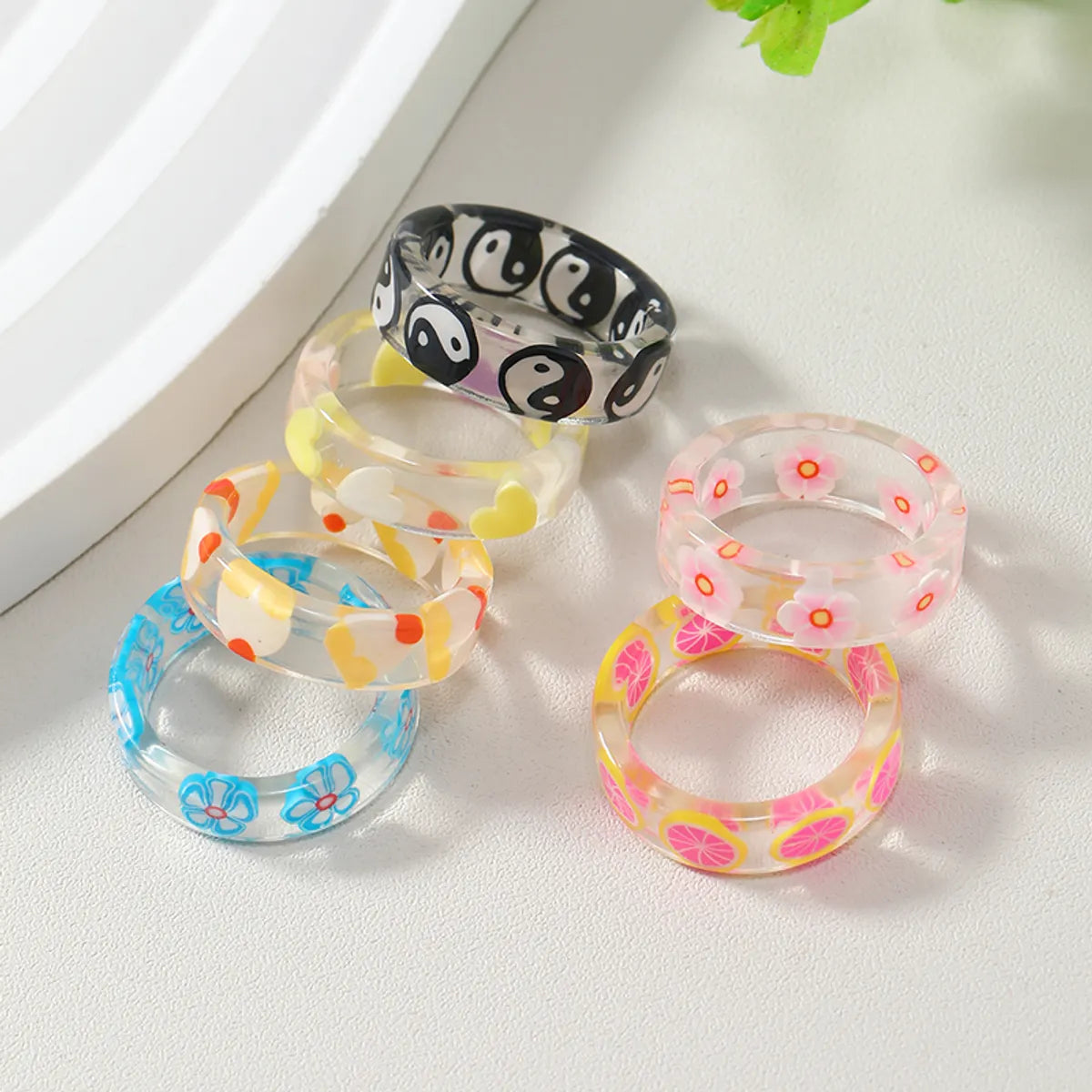 Casual Fruit Arylic Women'S Rings