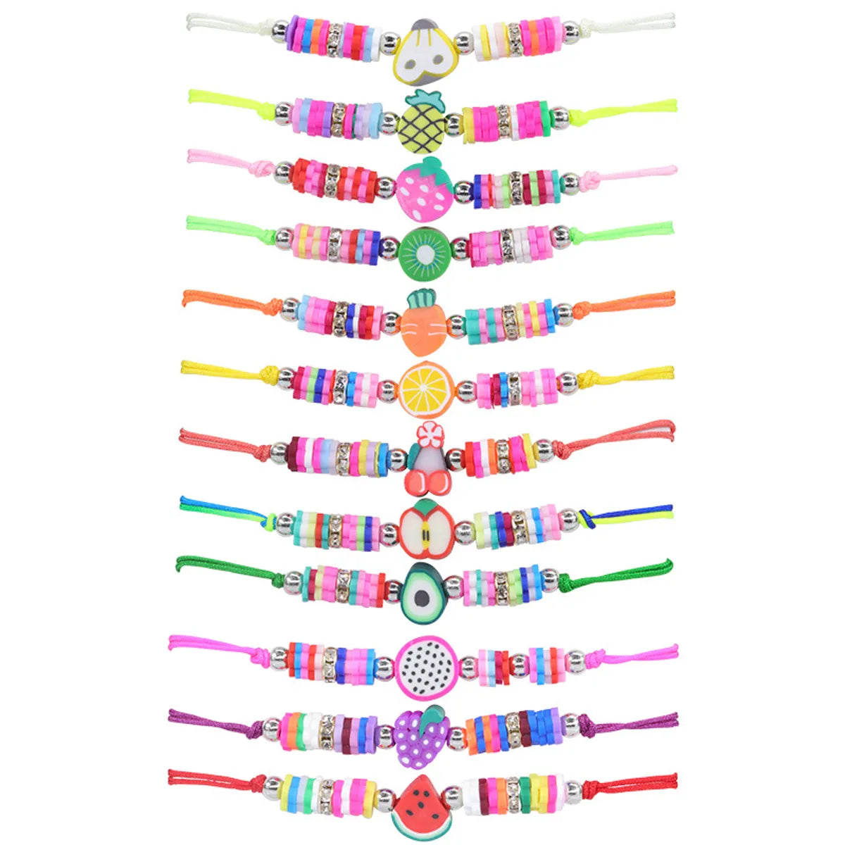 Casual Fruit Soft Clay Kid's Bracelets