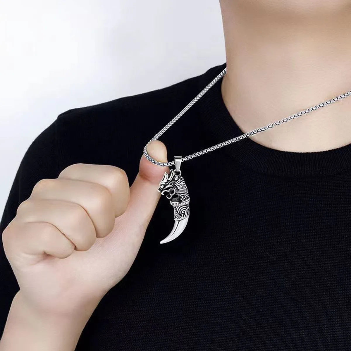 Casual Geometric Alloy Zinc Alloy Plating Men'S Pendant Necklace