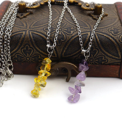 Casual Geometric Crystal Agate Pendant Necklace In Bulk