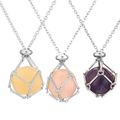 Casual Geometric Crystal Iron Zinc Alloy Wholesale Pendant Necklace