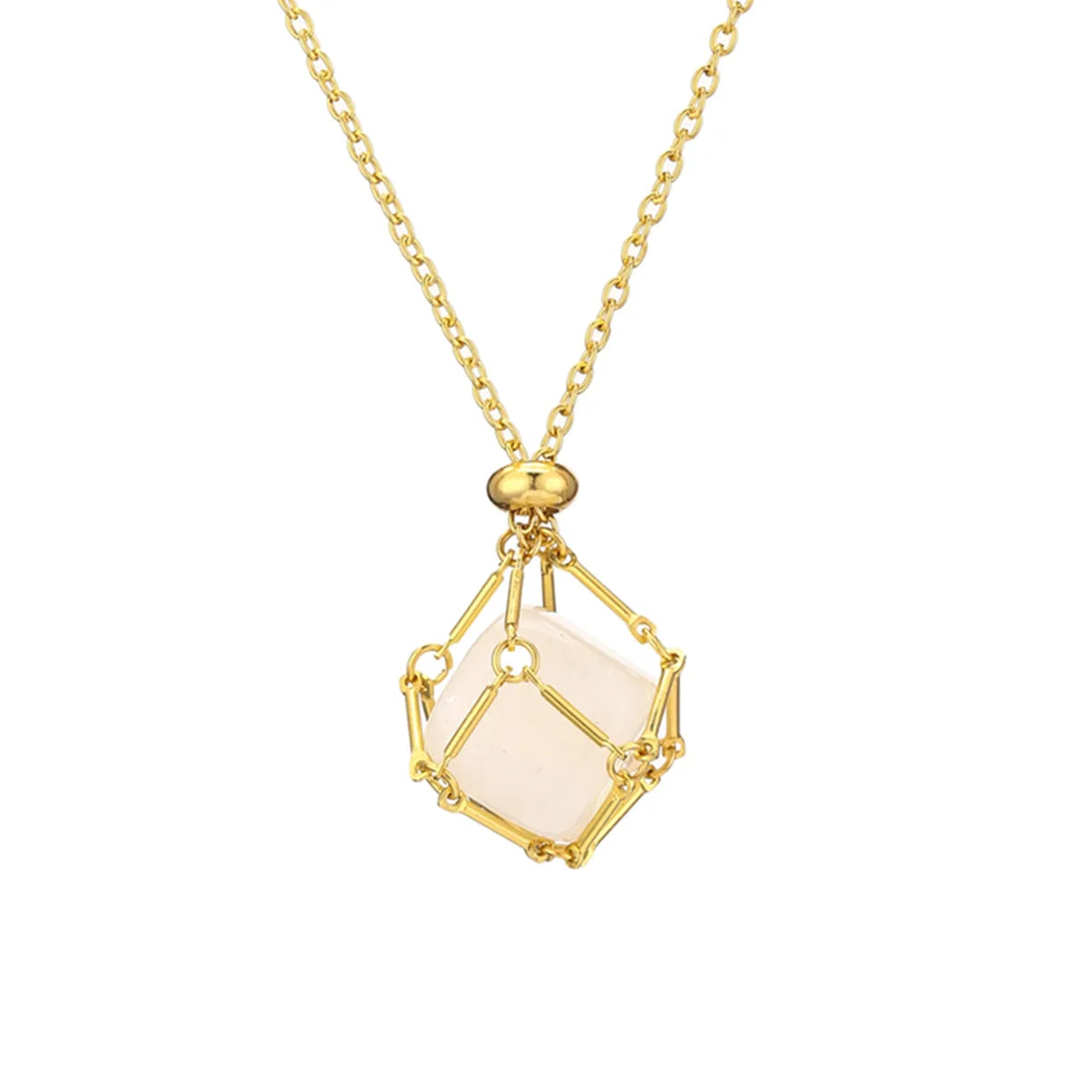 Casual Geometric Crystal Iron Zinc Alloy Wholesale Pendant Necklace