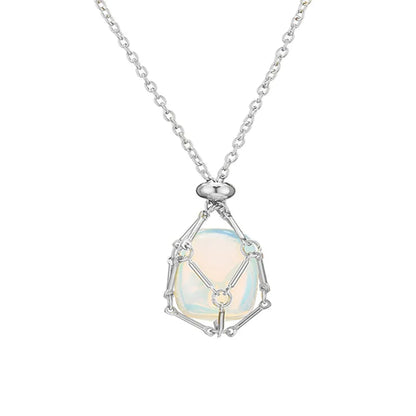 Casual Geometric Crystal Iron Zinc Alloy Wholesale Pendant Necklace