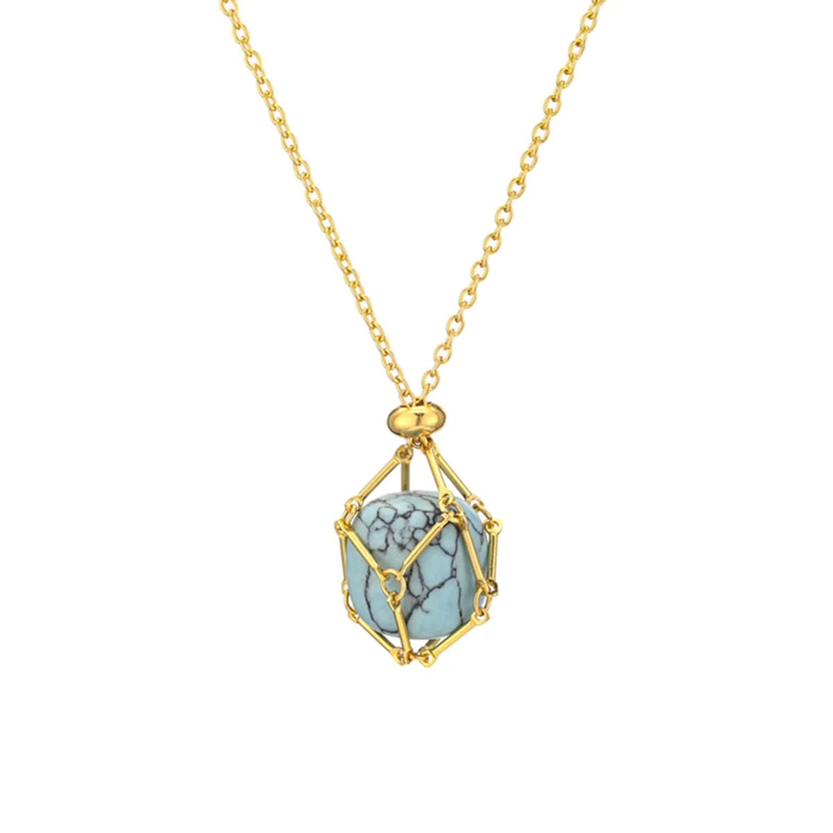 Casual Geometric Crystal Iron Zinc Alloy Wholesale Pendant Necklace