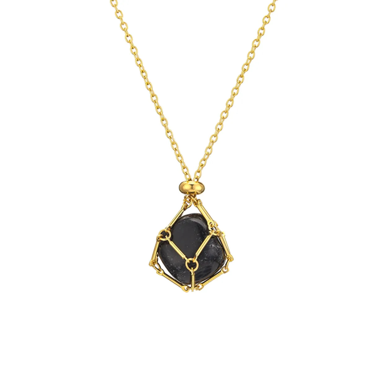 Casual Geometric Crystal Iron Zinc Alloy Wholesale Pendant Necklace