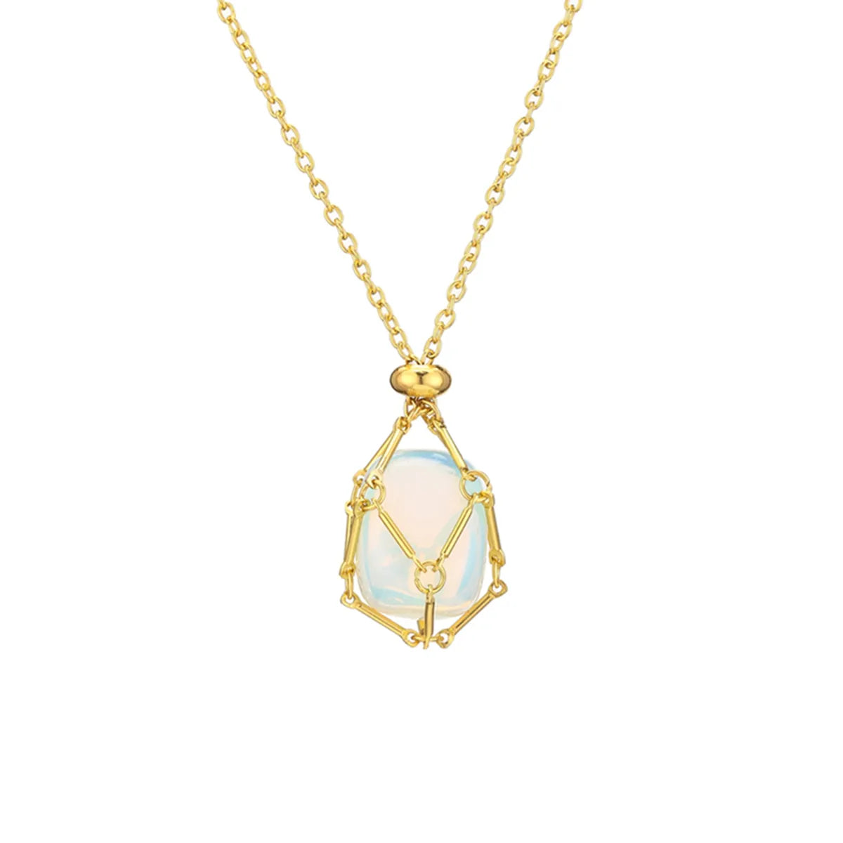 Casual Geometric Crystal Iron Zinc Alloy Wholesale Pendant Necklace