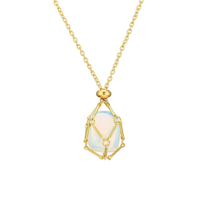 Casual Geometric Crystal Iron Zinc Alloy Wholesale Pendant Necklace