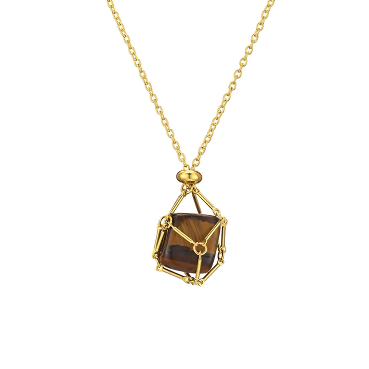 Casual Geometric Crystal Iron Zinc Alloy Wholesale Pendant Necklace