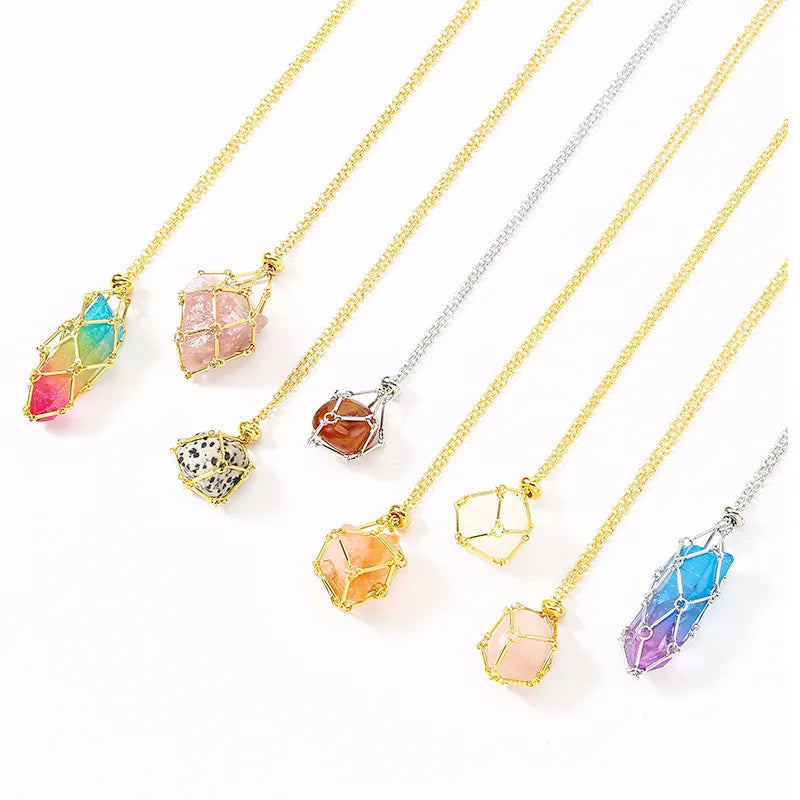 Casual Geometric Crystal Iron Zinc Alloy Wholesale Pendant Necklace