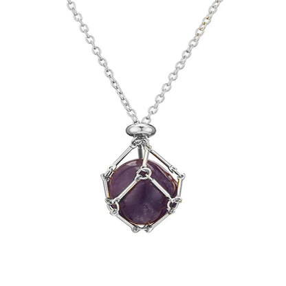 Casual Geometric Crystal Iron Zinc Alloy Wholesale Pendant Necklace