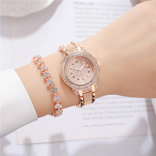 Casual Geometric Double Side Snaps Quartz Women'S Watches