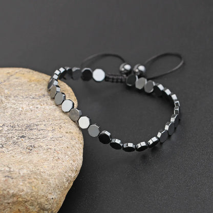 Casual Geometric Heart Shape Haematite Unisex Bracelets