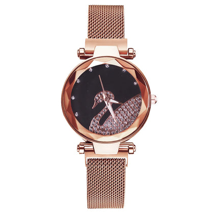 Casual Geometric Magnetic Buckle Quartz Women'S Watches