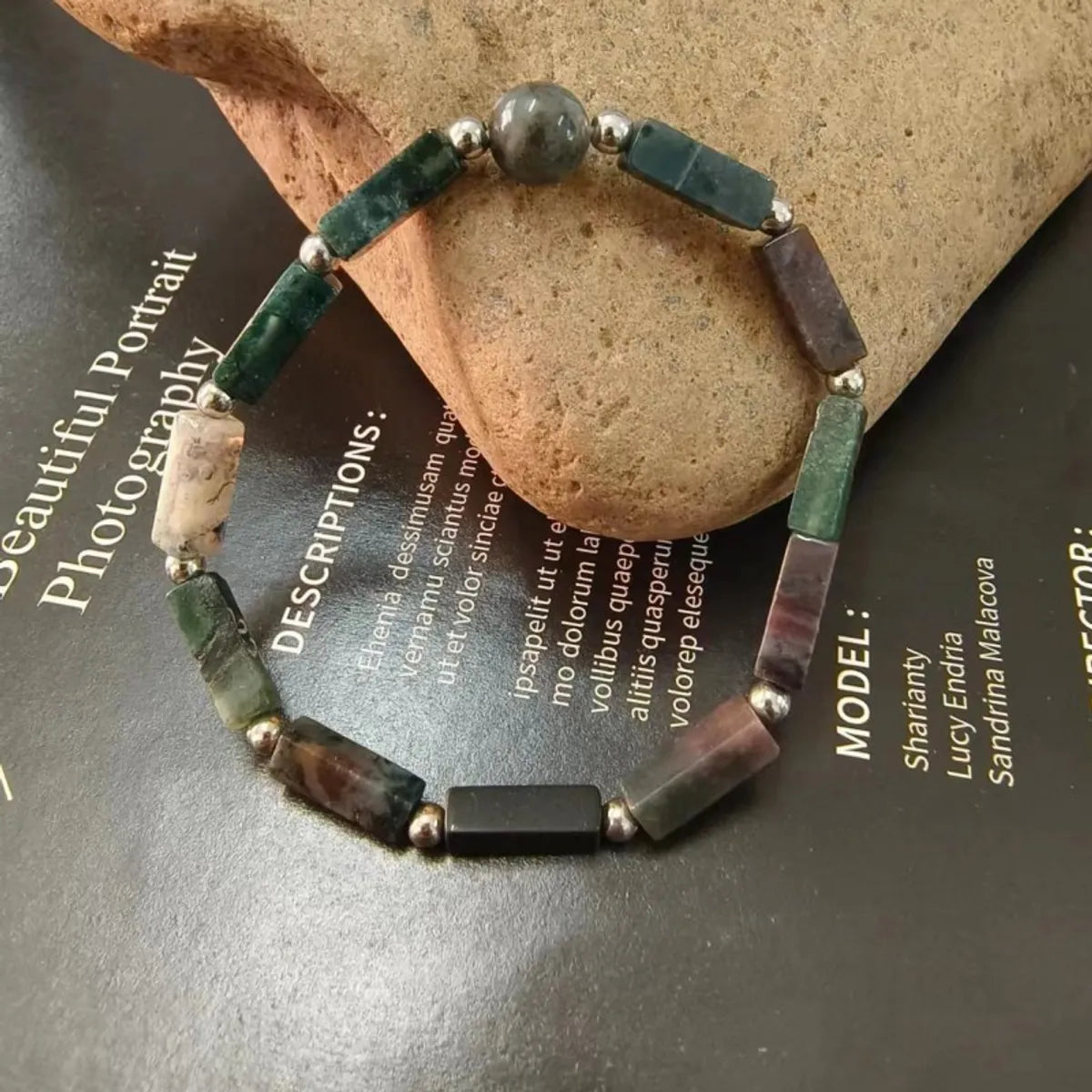 Casual Geometric Natural Stone Bracelets