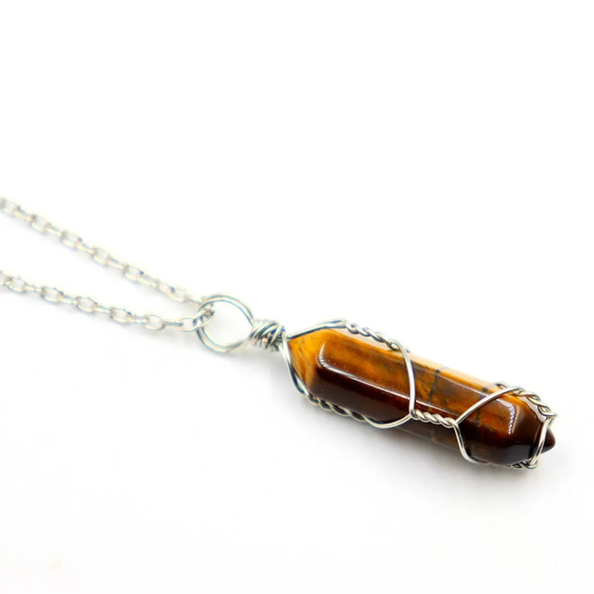 Casual Geometric Natural Stone Metal Copper Wholesale Pendant Necklace