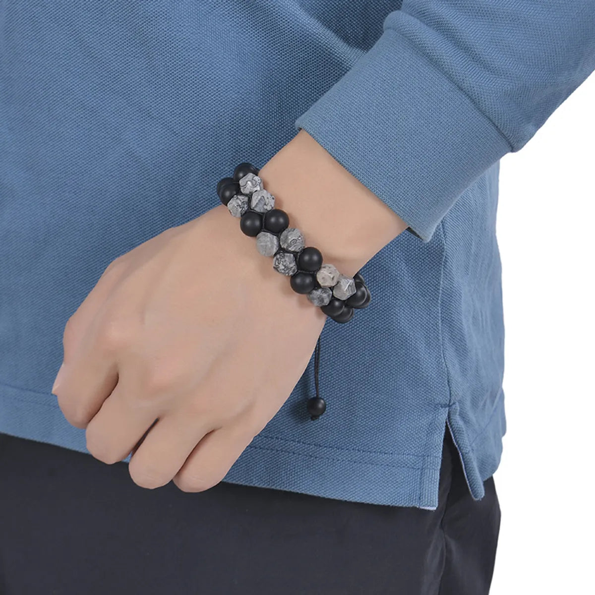 Casual Geometric Natural Stone Volcanic Rock Bracelets