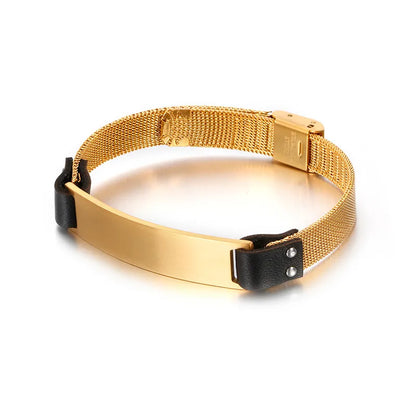 Casual Geometric Titanium Steel Plating 18K Gold Plated Unisex Bracelets