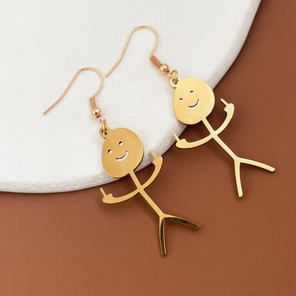 Casual Gingerbread Stainless Steel Earrings Stainless Steel Earrings