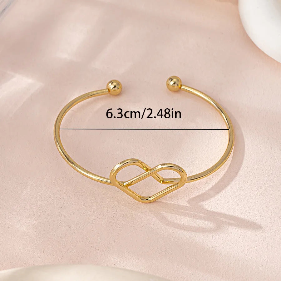 Casual Glam Exaggerated Solid Color Iron Wholesale Bangle