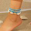 Casual Hawaiian Starfish Shell Beaded Alloy Handmade Knitting Women'S Anklet Waist Chain