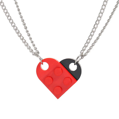 Casual Heart Shape Alloy Irregular Unisex Pendant Necklace