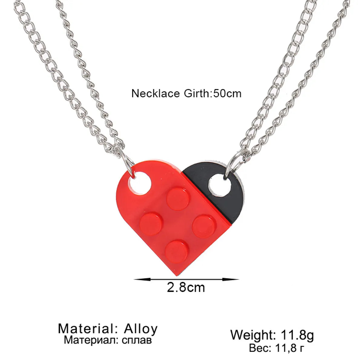 Casual Heart Shape Alloy Irregular Unisex Pendant Necklace