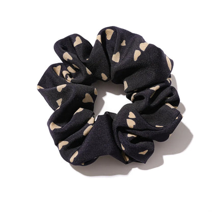 Casual Heart Shape Cloth Printing Hair Tie