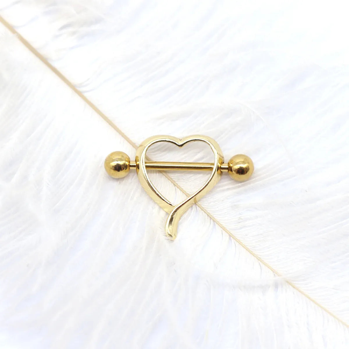 Casual Heart Shape Copper Rose Gold Plated White Gold Plated Gold Plated Nipple Ring In Bulk