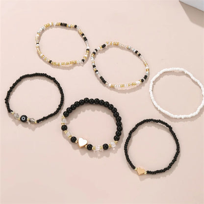 Casual Heart Shape Eye Seed Bead Wholesale Bracelets