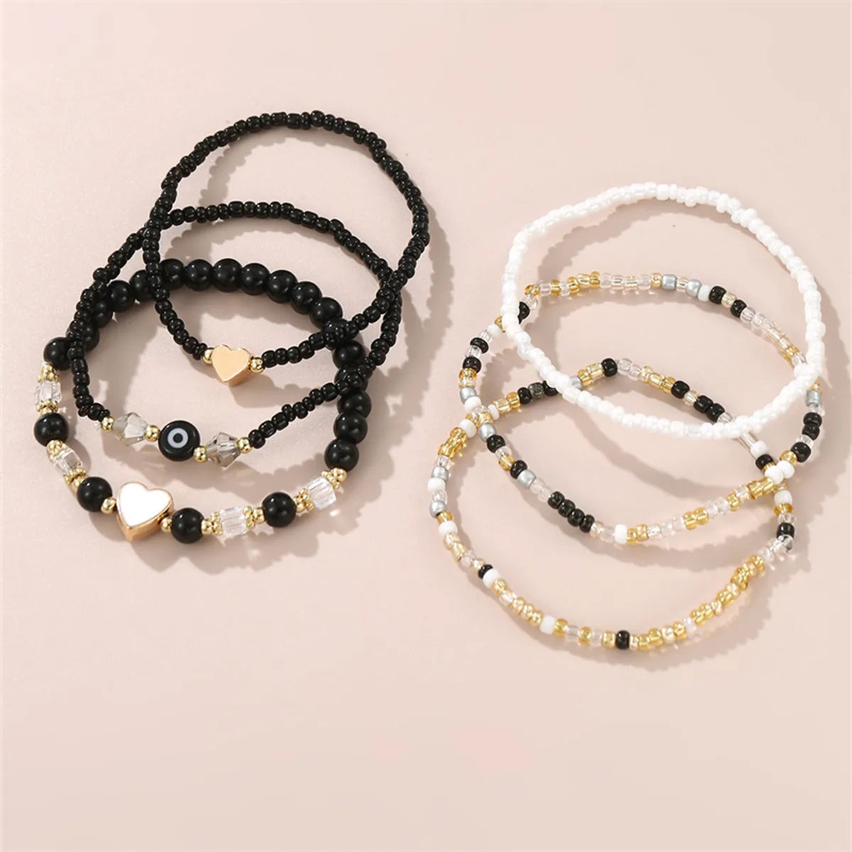 Casual Heart Shape Eye Seed Bead Wholesale Bracelets