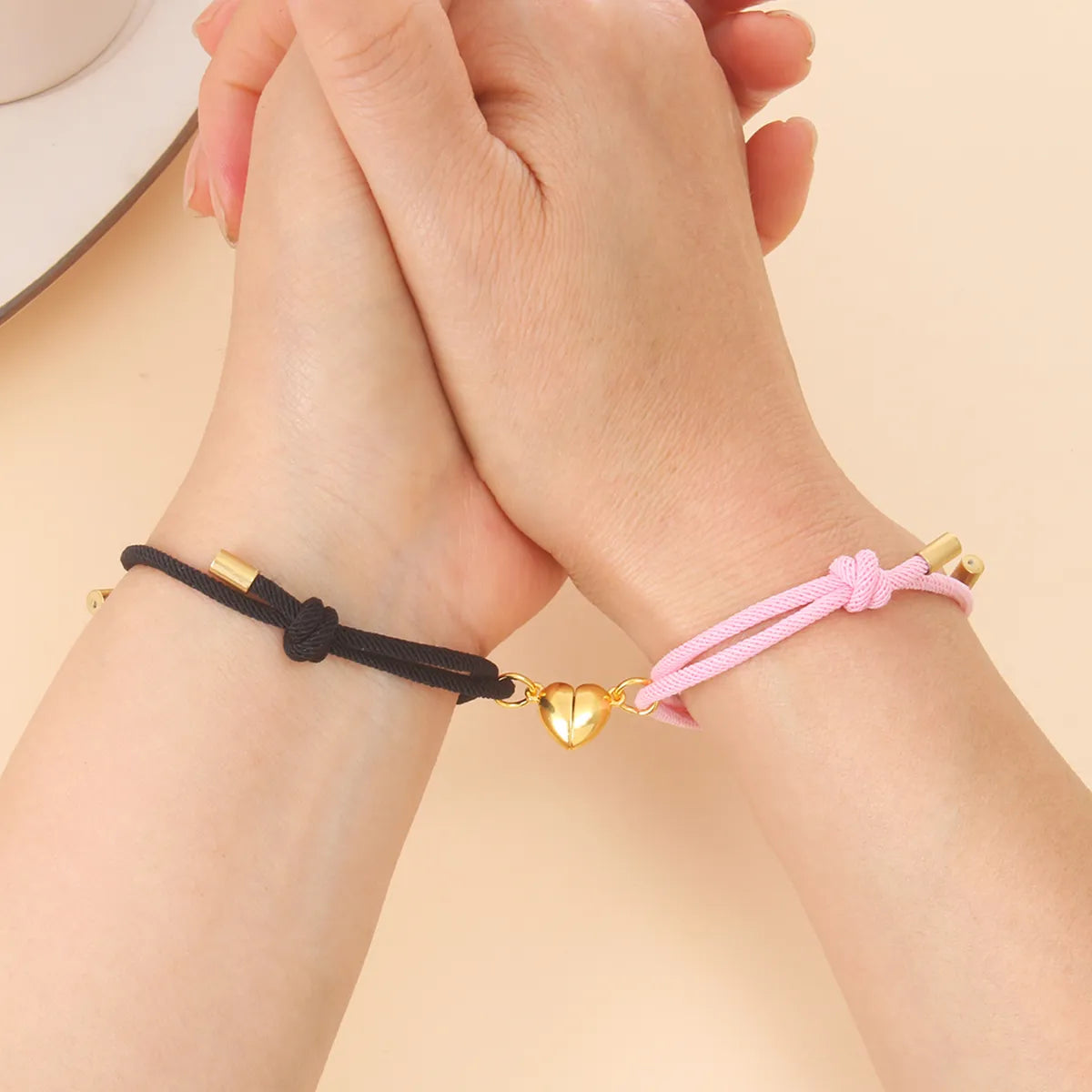 Casual Heart Shape Nylon Steel Braid Women's Bracelets