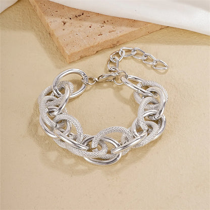 Casual Hip-hop Classic Style Circle Alloy Plating Gold Plated Silver Plated Women's Jewelry Set