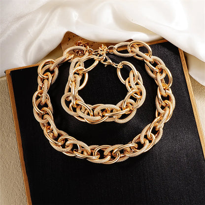 Casual Hip-hop Classic Style Circle Alloy Plating Gold Plated Silver Plated Women's Jewelry Set