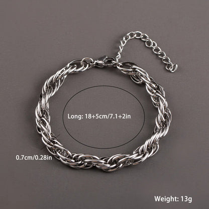 Casual Hip-Hop Cool Style Geometric 304 Stainless Steel Unisex Bracelets