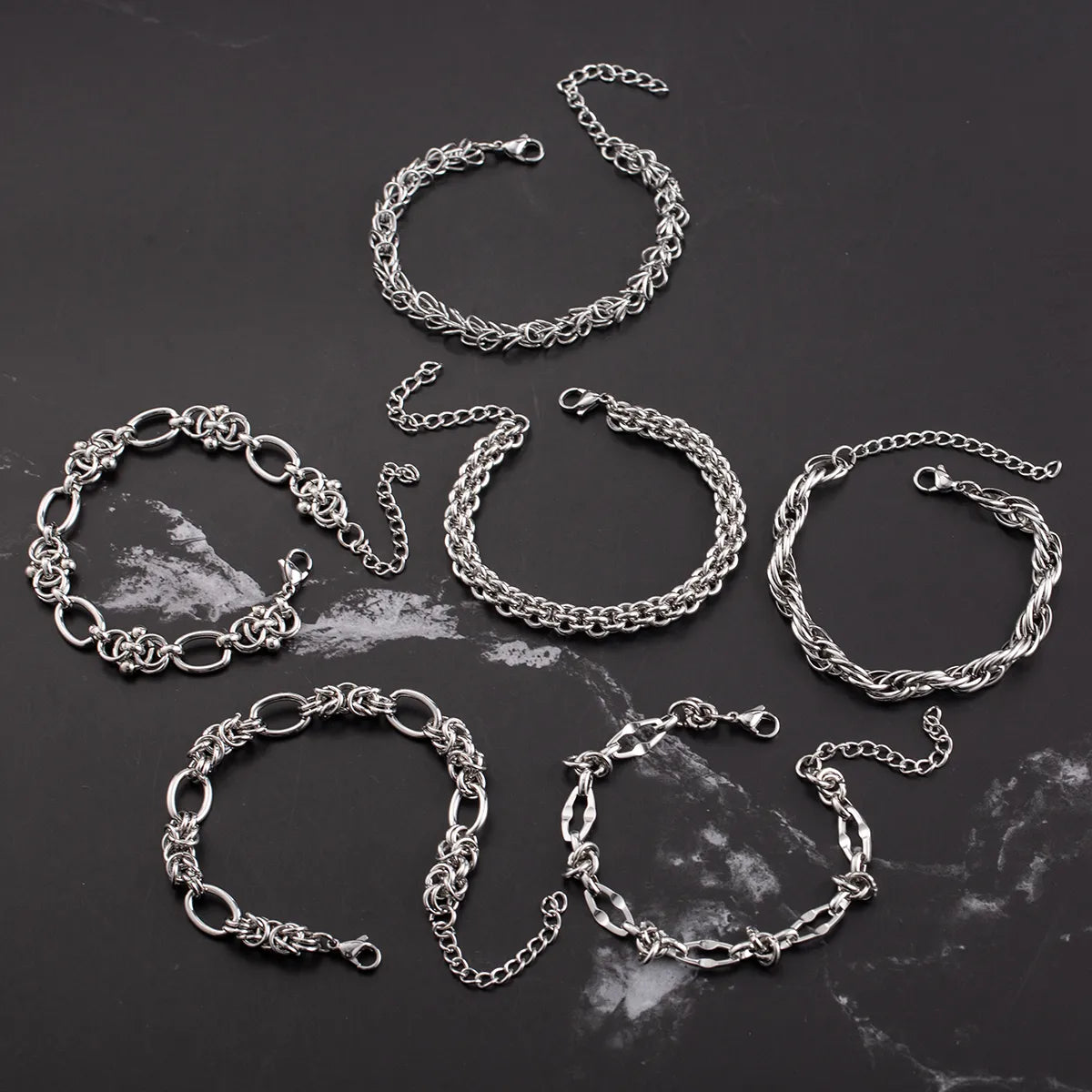 Casual Hip-Hop Cool Style Geometric 304 Stainless Steel Unisex Bracelets