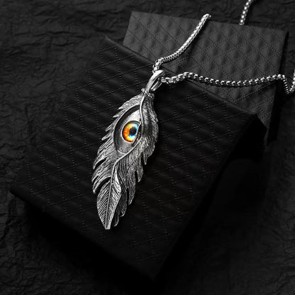 Casual Hip-Hop Feather 304 Stainless Steel Unisex Pendant Necklace